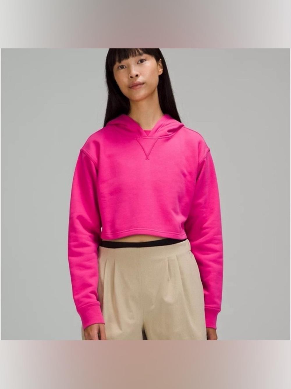 Lululemon All Yours Cropped Hoodie Sonic Pink Size 4